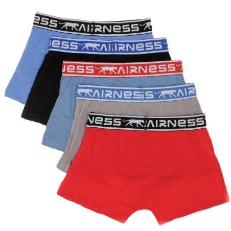 Lot de 5 Boxers Bleu/Rouge Garçon Airness