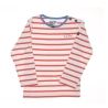 T-shirt Marinière Blanc/Corail Enfant EOM Eloris
