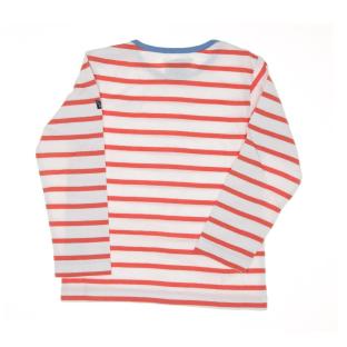 T-shirt Marinière Blanc/Corail Enfant EOM Eloris