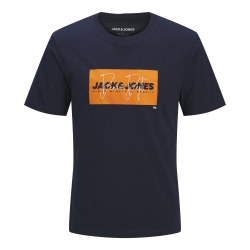T-Shirt Marine/Orange Garçon Jack & Jones Cole