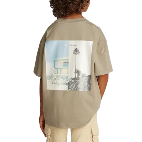 T-Shirt Marron Garçon Calvin Klein Jeans Miami