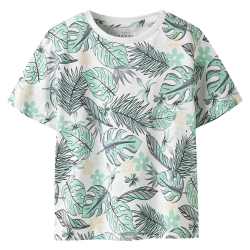 T-Shirt Blanc/Vert Garçon Name it Valmas