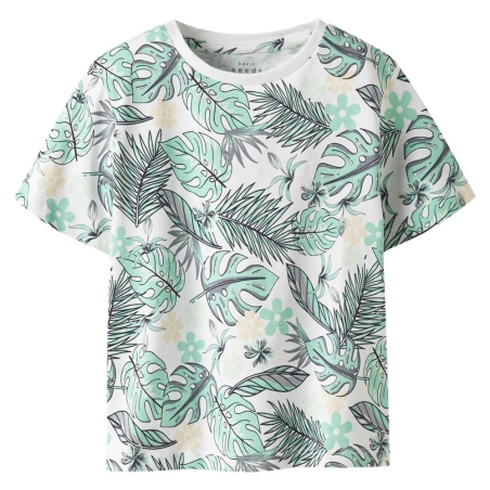 T-Shirt Blanc/Vert Garçon Name it Valmas