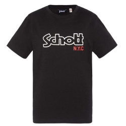 T-Shirt Noir Garçon Schott VINTAGE