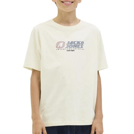T-Shirt Blanc Garçon Jack & Jones Cotier