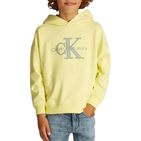 Sweat Jaune Garçon Calvin Klein Jeans Ottoman Mono