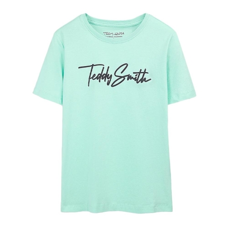 T-Shirt Vert Menthe Garçon Teddy Smith Evan