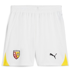 RC Lens Short Blanc/Jaune Garçon Puma 2024/25