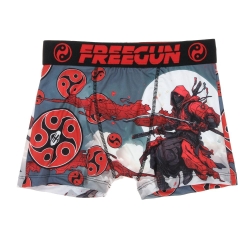 Boxer Noir/Rouge à Imprimés Garçon Freegun NIN