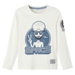 T-Shirt Blanc Garçon Name it Nobbe