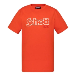 T-Shirt Orange Garçon Schott VINTAGE