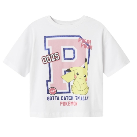 T-Shirt Blanc Fille Name it Fjixa