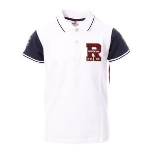 Polo Blanc/Marine Garçon Redskins PO3044