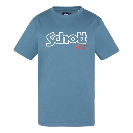 T-Shirt Bleu Garçon Schott VINTAGE