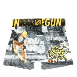 Boxer Gris/Jaune Garçon Freegun Skate