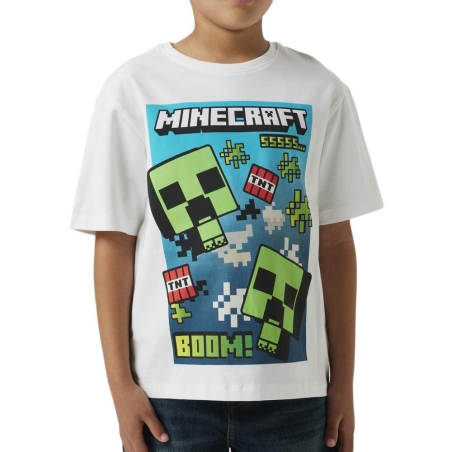 T-shirt Blanc Garçon Name it Minecraft