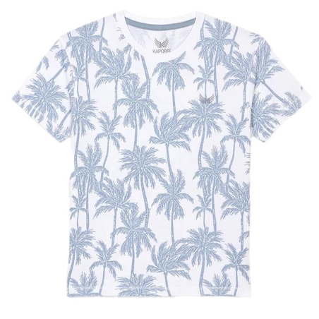 T-Shirt Blanc/Bleu Garçon Kaporal Omyg