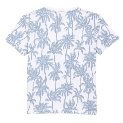 T-Shirt Blanc/Bleu Garçon Kaporal Omyg