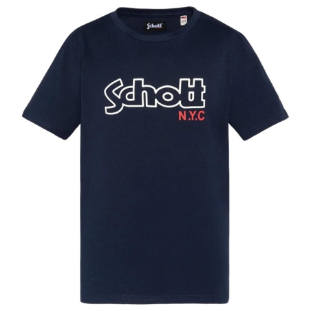 T-Shirt Marine Garçon Schott VINTAGE