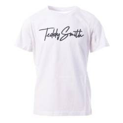 T-shirt Blanc/Logo Garçon Teddy Smith Evan
