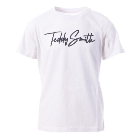 T-shirt Blanc/Logo Garçon Teddy Smith Evan