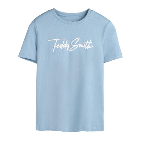 T-Shirt Bleu Clair Garçon Teddy Smith Evan