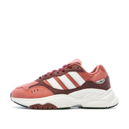 Baskets Blanche/Rose Fille Adidas Retropy F90