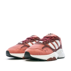 Baskets Blanche/Rose Fille Adidas Retropy F90