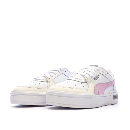 Baskets Blanches/Mauves Fille Puma Ca Pro Block Jr