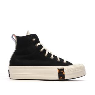 Baskets Noires Femme Converse All Star Lift Platform Tortoise