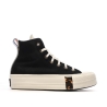 Baskets Noires Femme Converse All Star Lift Platform Tortoise