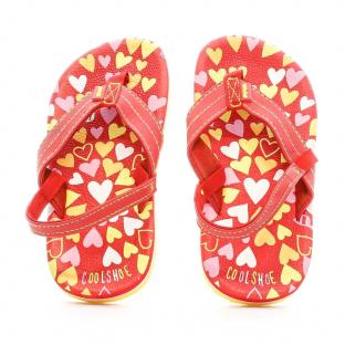 Tongs Rouge/Jaune Fille Cool Shoe