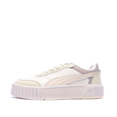 Baskets Blanches/Mauve Fille Puma Carina Mia