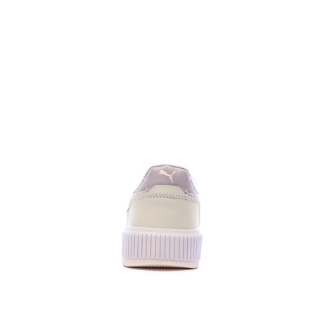 Baskets Blanches/Mauve Fille Puma Carina Mia