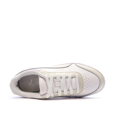 Baskets Blanches/Mauve Fille Puma Carina Mia