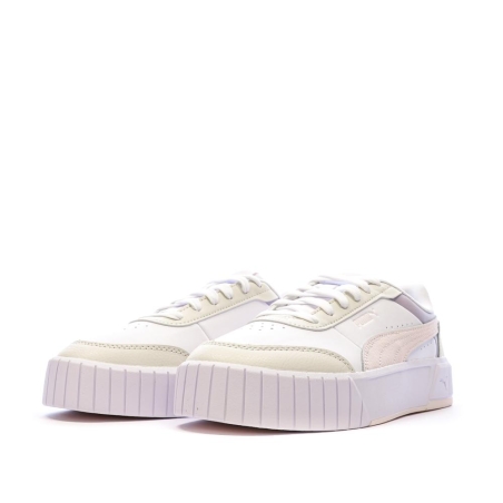Baskets Blanches/Mauve Fille Puma Carina Mia