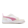 Baskets Ecru/Rose Fille Puma Rebound V6 Lo Cord