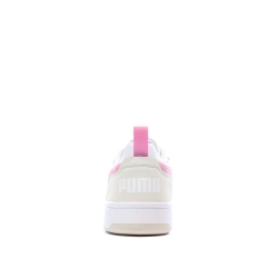 Baskets Ecru/Rose Fille Puma Rebound V6 Lo Cord