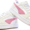 Baskets Ecru/Rose Fille Puma Rebound V6 Lo Cord