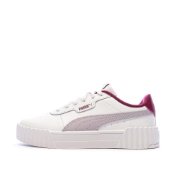 Baskets Blanches/Grises Fille Puma Carina 3.0