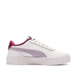 Baskets Blanches/Grises Fille Puma Carina 3.0
