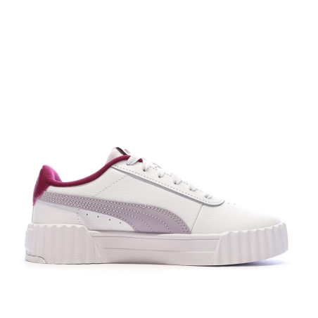 Baskets Blanches/Grises Fille Puma Carina 3.0