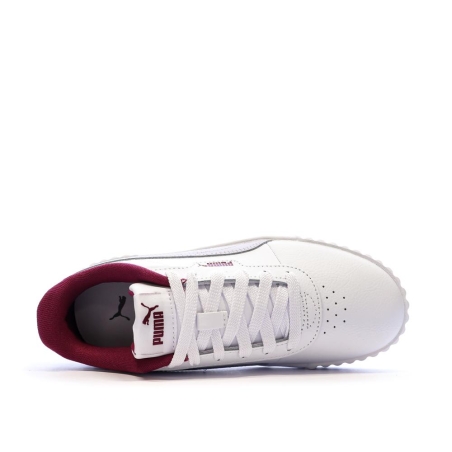 Baskets Blanches/Grises Fille Puma Carina 3.0