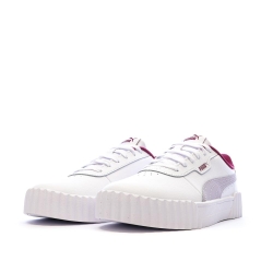 Baskets Blanches/Grises Fille Puma Carina 3.0