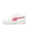 Baskets Blanc/Rose Fille Puma Jada Holo
