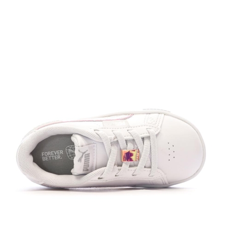 Baskets Blanc/Rose Fille Puma Jada Holo