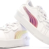 Baskets Blanc/Rose Fille Puma Jada Holo