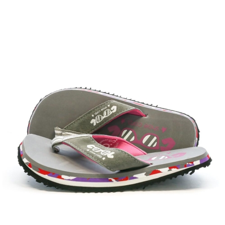 Tongs Grise/Rose Fille Cool Shoe Eve Slight