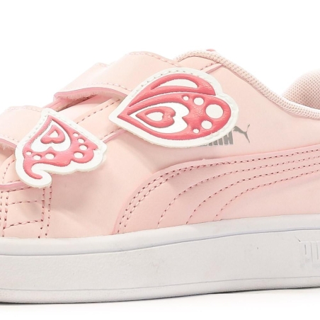 Baskets Rose Fille Puma Smash Butterfly