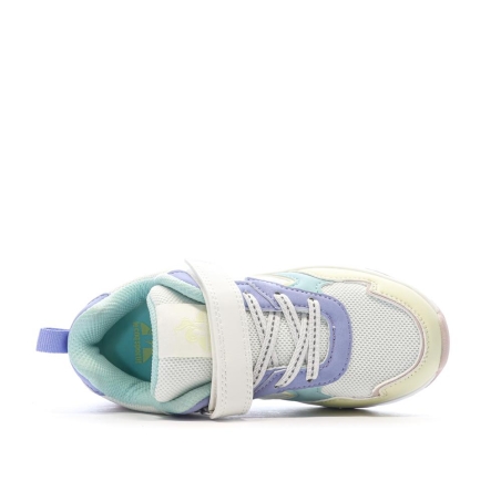 Baskets Blanc/Vert/Jaune Fille Le Coq Sportif Lsc Runner